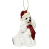3.5" Sitting Poodle Dog Hand Painted Holiday Ornament -Optimal Christmas Shop dtosc jh576314 1 93308.1667614807