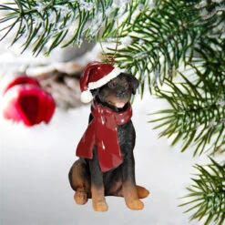 3.5" Sitting Rottweiler Dog Hand Painted Holiday Ornament -Optimal Christmas Shop dtosc jh576316 2 87744.1667614421