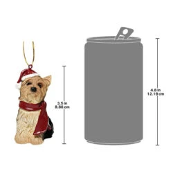 3.5" Sitting Yorkie Dog Hand Painted Holiday Ornament -Optimal Christmas Shop dtosc jh576319 3 30104.1667614811