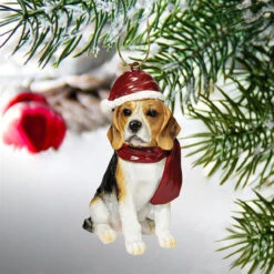 3.5" Sitting Beagle Dog Hand Painted Holiday Ornament -Optimal Christmas Shop dtosc jh576327 2 84036.1667614696
