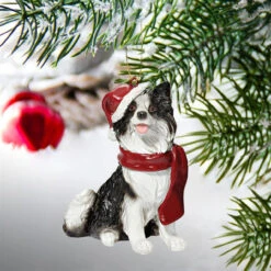 3.5" Border Collie Dog Christmas Ornament -Optimal Christmas Shop dtosc jh576341 2 08539.1667614697