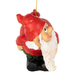 2.5" Red And Beige Loonie Moonie Christmas Ornament -Optimal Christmas Shop dtosc qm17011 6 79139.1667614589
