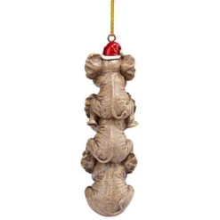 3ct Brown And Red Elephant Hanging Christmas Ornament 5" -Optimal Christmas Shop dtosc qs994879 5 46420.1667575217