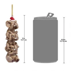 3ct Brown And Red Elephant Hanging Christmas Ornament 5" -Optimal Christmas Shop dtosc qs994879 7 13554.1667575218
