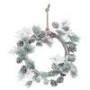 White Wood Christmas Rustic Leaf Wreath -16-Inch, Unlit -Optimal Christmas Shop dtpac g6735zu 61068.1667666327