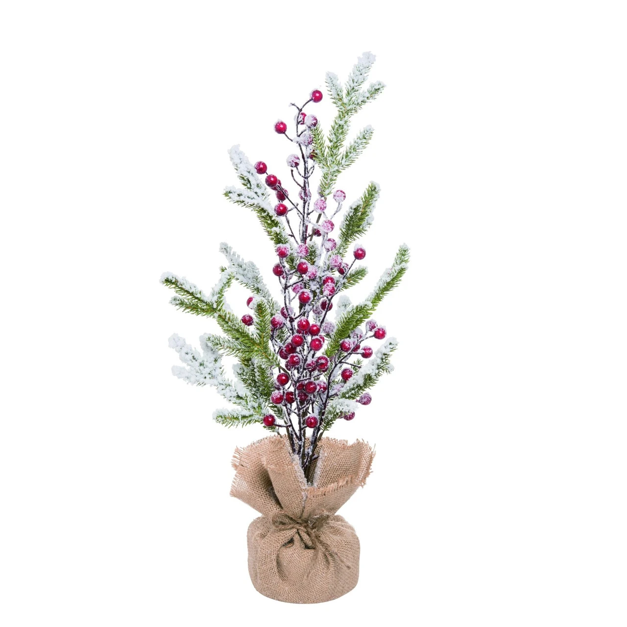 1.75' Potted Christmas Frosted Tree With Berries - Unlit 3 1.75' Potted Christmas Frosted Tree With Berries - Unlit