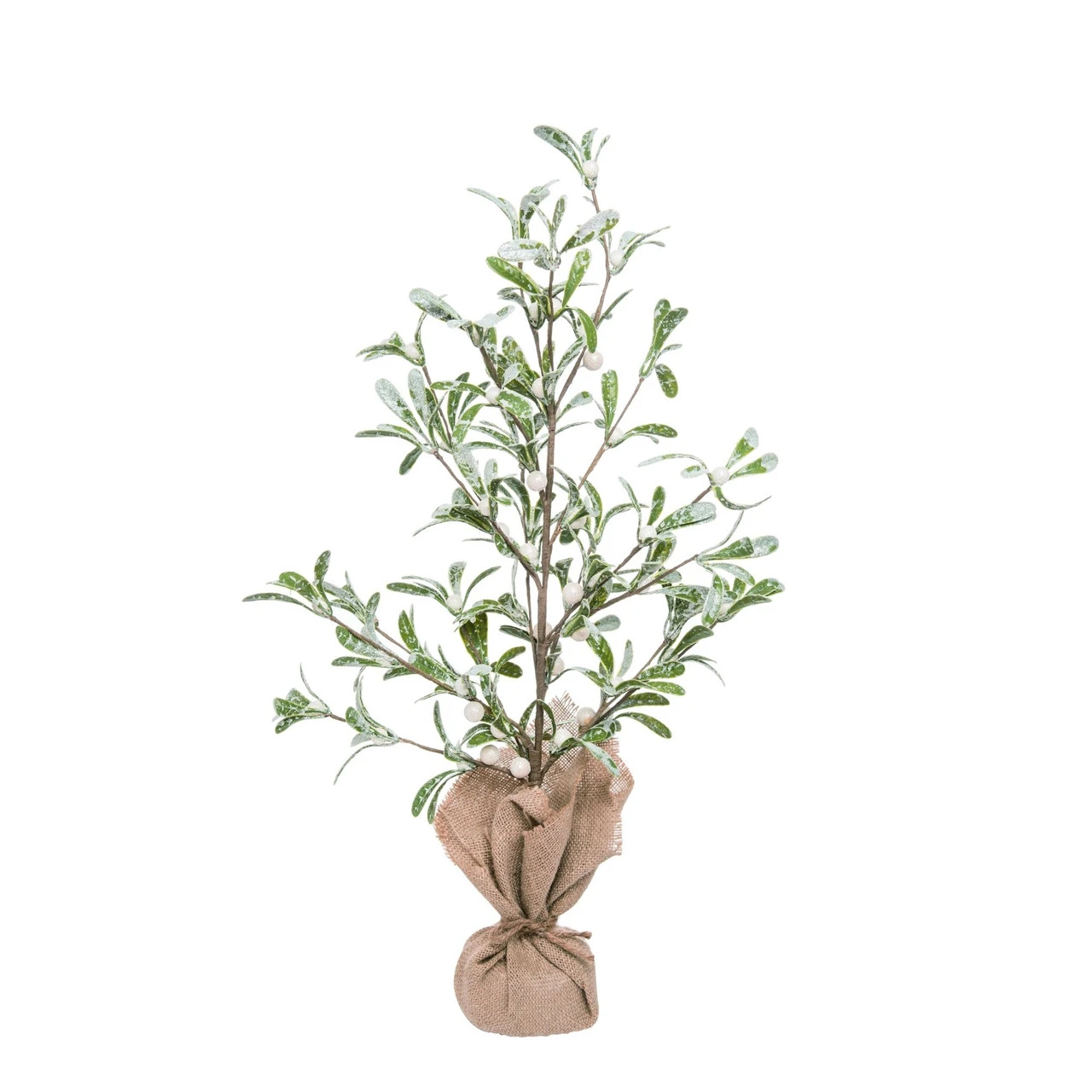 2.25" Potted Green Christmas Mistletoe Berry Tree - Unlit 3 2.25" Potted Green Christmas Mistletoe Berry Tree - Unlit