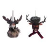 Set Of 2 Gray And Red Reindeer Christmas Ornaments 7" -Optimal Christmas Shop dtpac y5174zu 80409.1667666334
