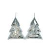 Set Of 2 Silver Pre-Lit Die Cut Christmas Tree Tabletop Decors 14" -Optimal Christmas Shop dtpac y6041zu 05841.1667666323