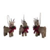 Set Of 3 Brown And Red Sweet Reindeer Christmas Ornaments 6" -Optimal Christmas Shop dtpac y6731zu 30169.1667666367