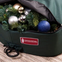 48" Green Unique Christmas Wreath Storage Bag With Removable Handle -Optimal Christmas Shop dvlc tk 10113 rs 008 66687.1686180065