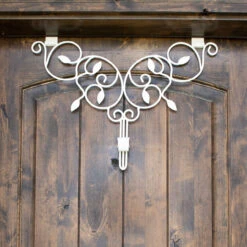 24" Ivy White Decorative Adjustable Wreath Hanger -Optimal Christmas Shop dvlc v 10958 wht 008 83951.1669806128