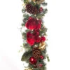 9' Pre-lit Battery Operated Green With Red Magnolias LED Artificial Christmas Garland - White Lights 2 9' Pre-lit Battery Operated Green With Red Magnolias LED Artificial Christmas Garland - White Lights -Optimal Christmas Shop dvlc v 11093 001 18082.1667667501