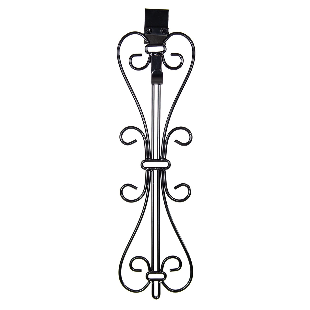 19.5" Black Decorative Adjustable Wreath Hanger 4 19.5" Black Decorative Adjustable Wreath Hanger - Image 2