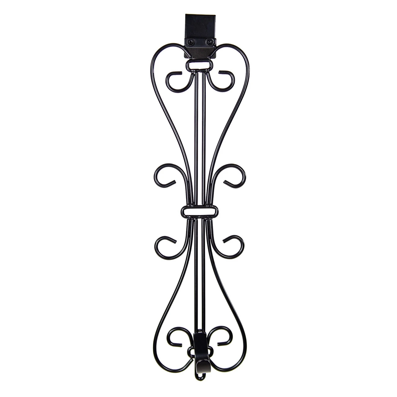 19.5" Black Decorative Adjustable Wreath Hanger 6 19.5" Black Decorative Adjustable Wreath Hanger - Image 4