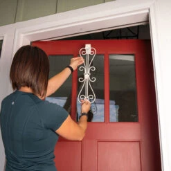 19.5" White Unique Adjustable Christmas Wreath Hanger -Optimal Christmas Shop dvlc v 20537 wht 007 95952.1667557002