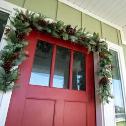 9' Green Christmas Winter Frost LED Artificial Garland - Pre-Lit -Optimal Christmas Shop dvlc v 20679 003 42687.1667667504