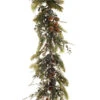 9' Battery Operated Green Rustic White Berry LED Artificial Christmas Garland - Warm Clear Lights -Optimal Christmas Shop dvlc v 20686 001 50584.1667533493