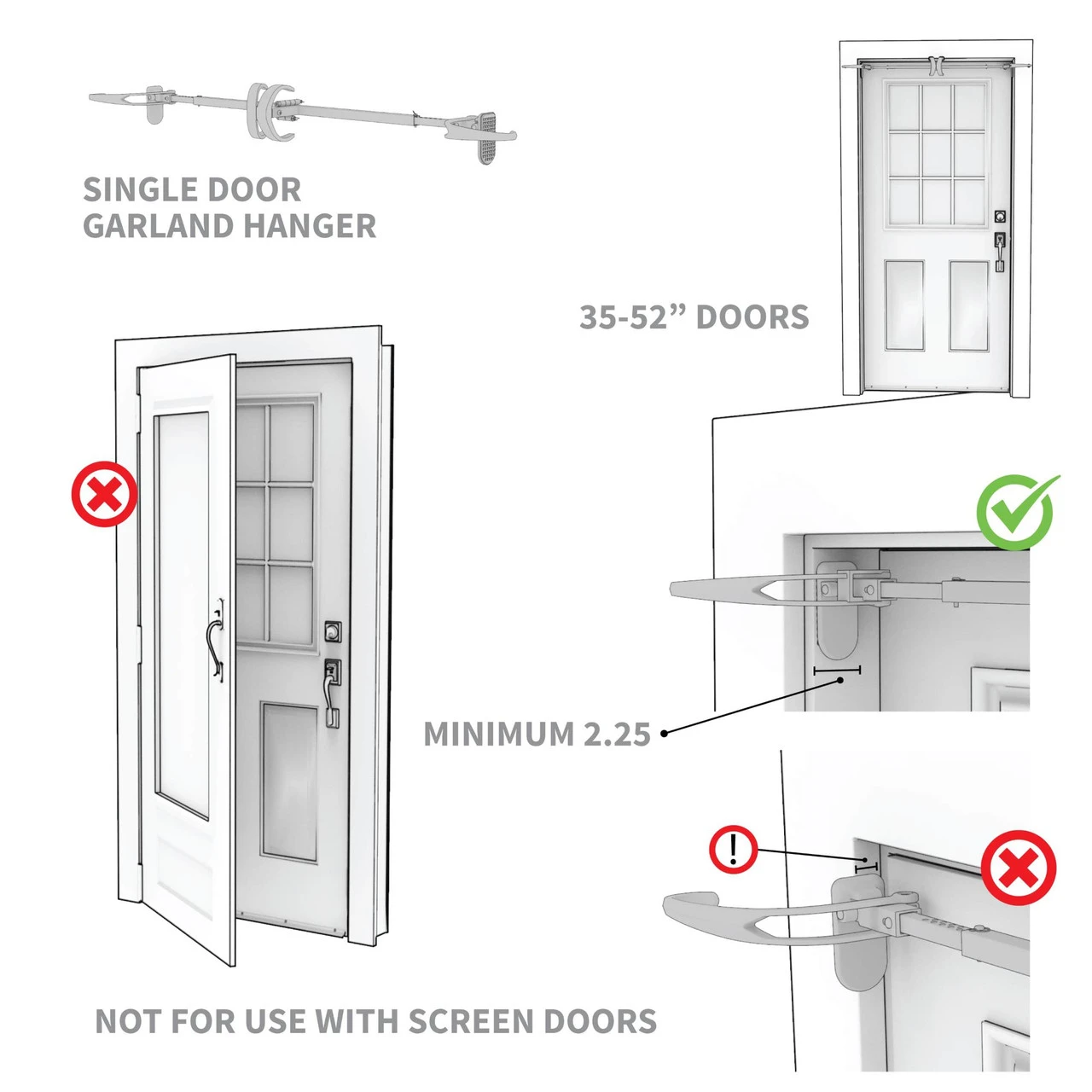9" X 26" Brass Brown Single Door Garland Christmas Hanger 9 9" X 26" Brass Brown Single Door Garland Christmas Hanger - Image 7