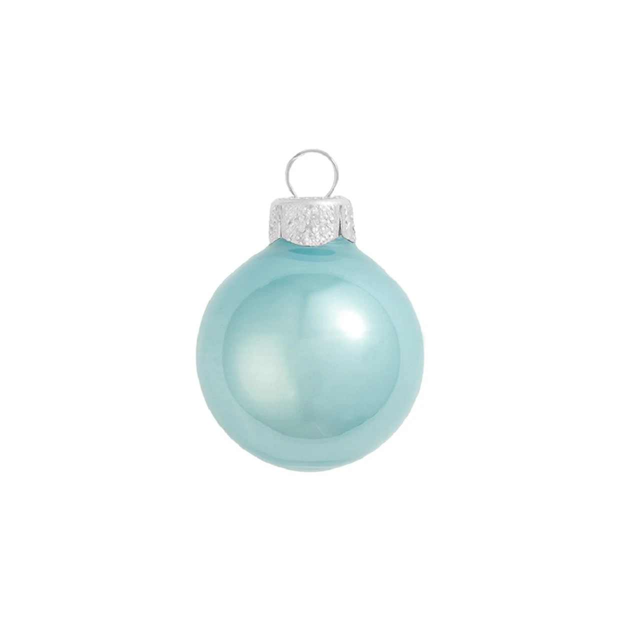 12ct Blue Pearl Glass Christmas Ball Ornaments 2.75" (70mm) 3 12ct Blue Pearl Glass Christmas Ball Ornaments 2.75" (70mm)