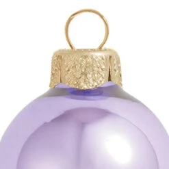 28ct Purple And Gold Pearl Glass Christmas Ball Ornaments 2" (50mm) -Optimal Christmas Shop dwhi2028062 99989.1667684677