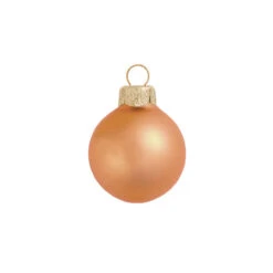 4ct Matte Burnt Orange Glass Ball Christmas Ornaments 4.75" (120mm)