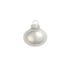7ct Pearl Mercury Silver Glass Ball Christmas Ornament 1.5" (180mm)