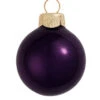 12ct Purple Glass Pearl Christmas Ball Ornaments 2.75" (65mm)