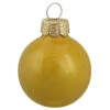 40ct Sun Yellow Pearl Glass Ball Christmas Ornament 1.25" (30mm)