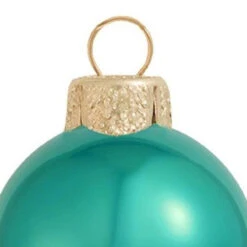 40ct Turquoise Green Glass Shiny Finish Christmas Ball Ornaments 1.5" (35mm) -Optimal Christmas Shop dwhi2028941 02196.1667683102