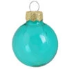 8ct Turquoise Clear Glass Ball Christmas Ornaments 3.25" (80mm) -Optimal Christmas Shop dwhi2031040 96462.1667615267