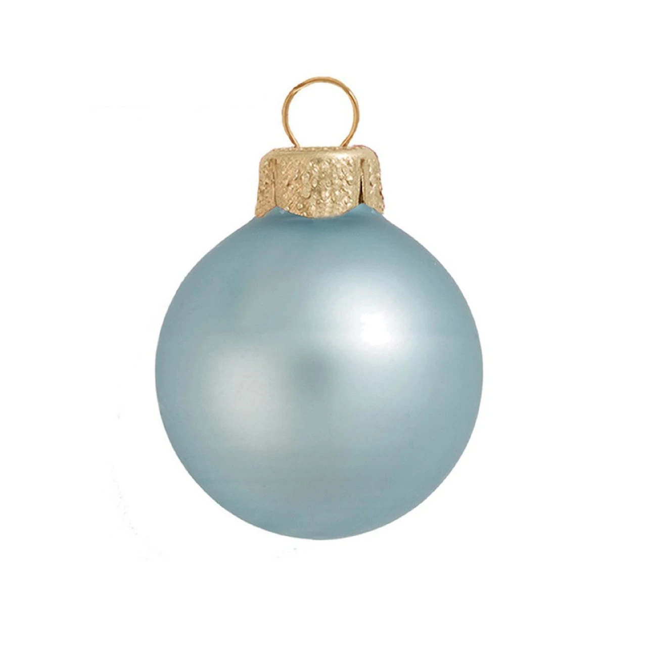 Matte Baby Blue Glass Ball Christmas Ornament 7" (180mm) 3 Matte Baby Blue Glass Ball Christmas Ornament 7" (180mm)