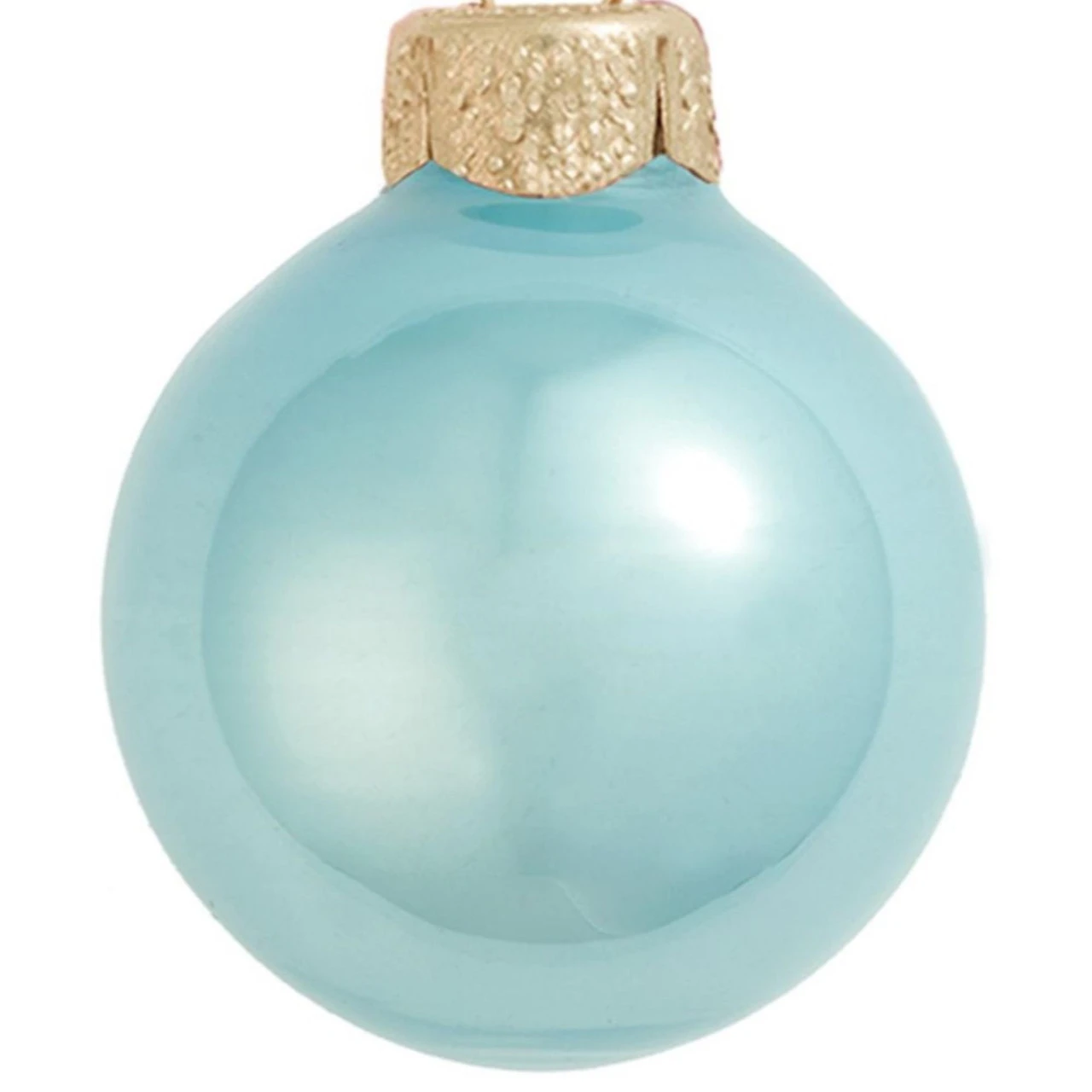 8ct Baby Blue Pearl Glass Christmas Ball Ornaments 3.25" (80mm) 4 8ct Baby Blue Pearl Glass Christmas Ball Ornaments 3.25" (80mm) - Image 2