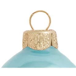 6ct Pearl Baby Blue Glass Ball Christmas Ornaments 4" (100mm) -Optimal Christmas Shop dwhi 27555 03 24581.1667684648