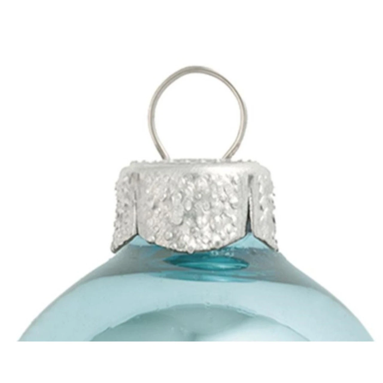 8ct Baby Blue Shiny Glass Christmas Ball Ornaments 3.25" (80mm) 5 8ct Baby Blue Shiny Glass Christmas Ball Ornaments 3.25" (80mm) - Image 3