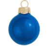 12ct Cobalt Blue Pearl Glass Christmas Ball Ornaments 2.75" (70mm)