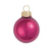 6ct Bordeaux Pink Glass Pearl Christmas Ball Ornament 4" (100mm)