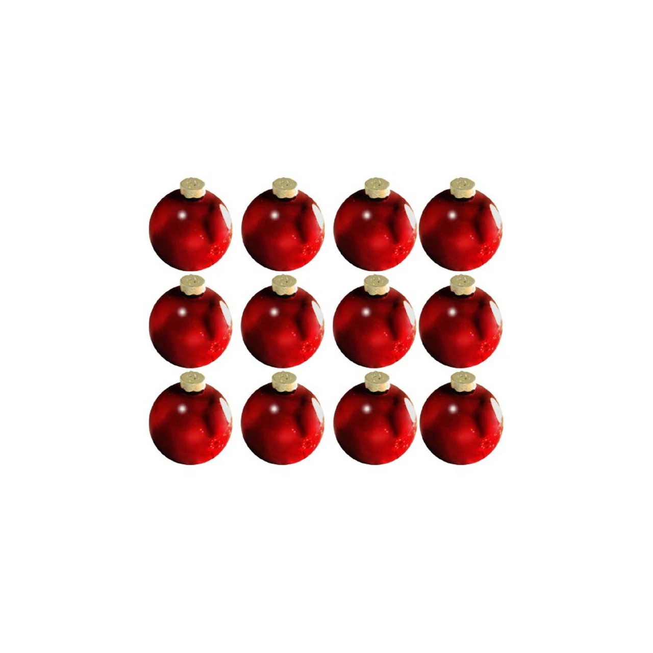 12ct Burgundy Red Glass Pearl Christmas Ball Ornaments 2.75" (65mm) 4 12ct Burgundy Red Glass Pearl Christmas Ball Ornaments 2.75" (65mm) - Image 2