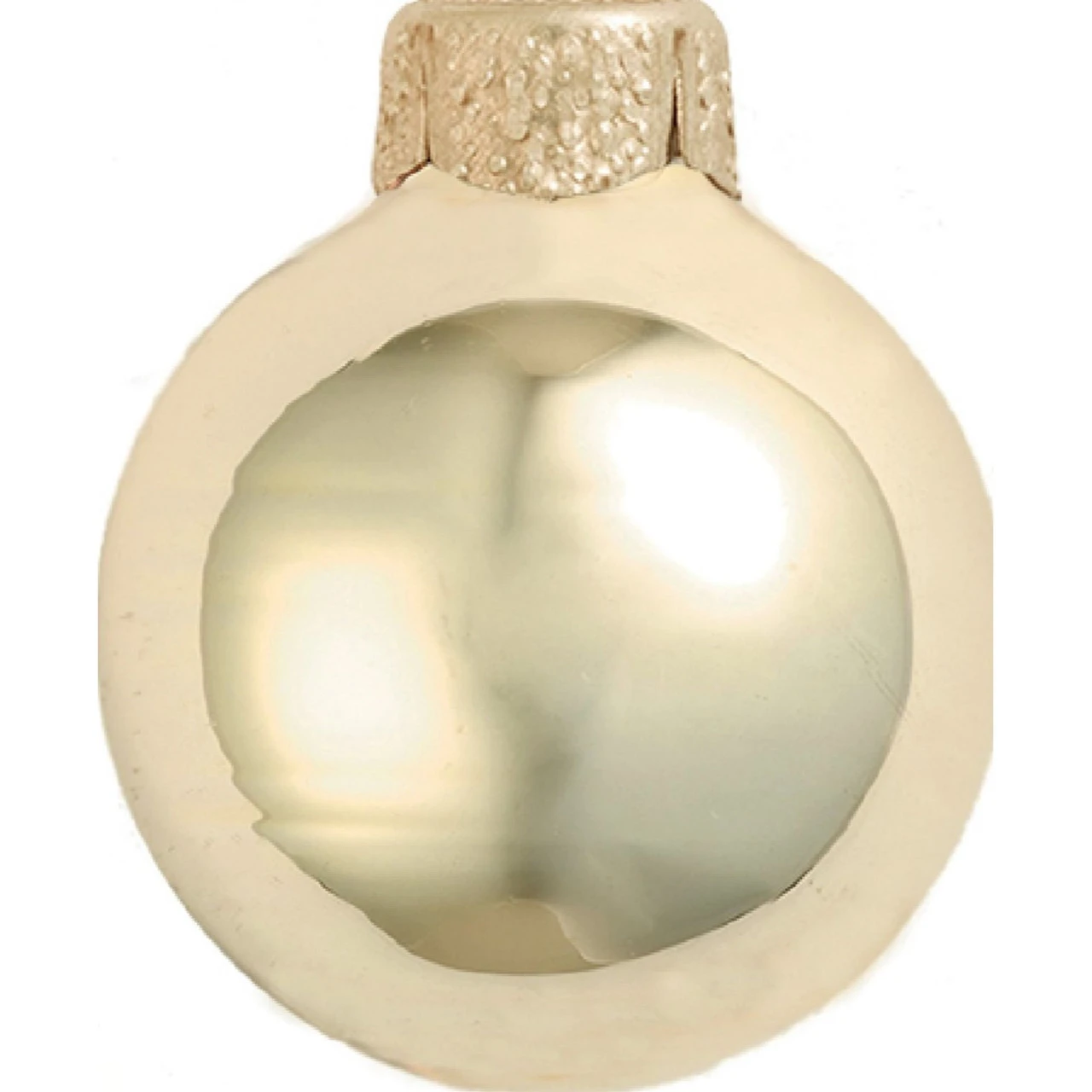 40ct Champagne Gold Shiny Glass Christmas Ball Ornaments 1.5" (40mm) 4 40ct Champagne Gold Shiny Glass Christmas Ball Ornaments 1.5" (40mm) - Image 2