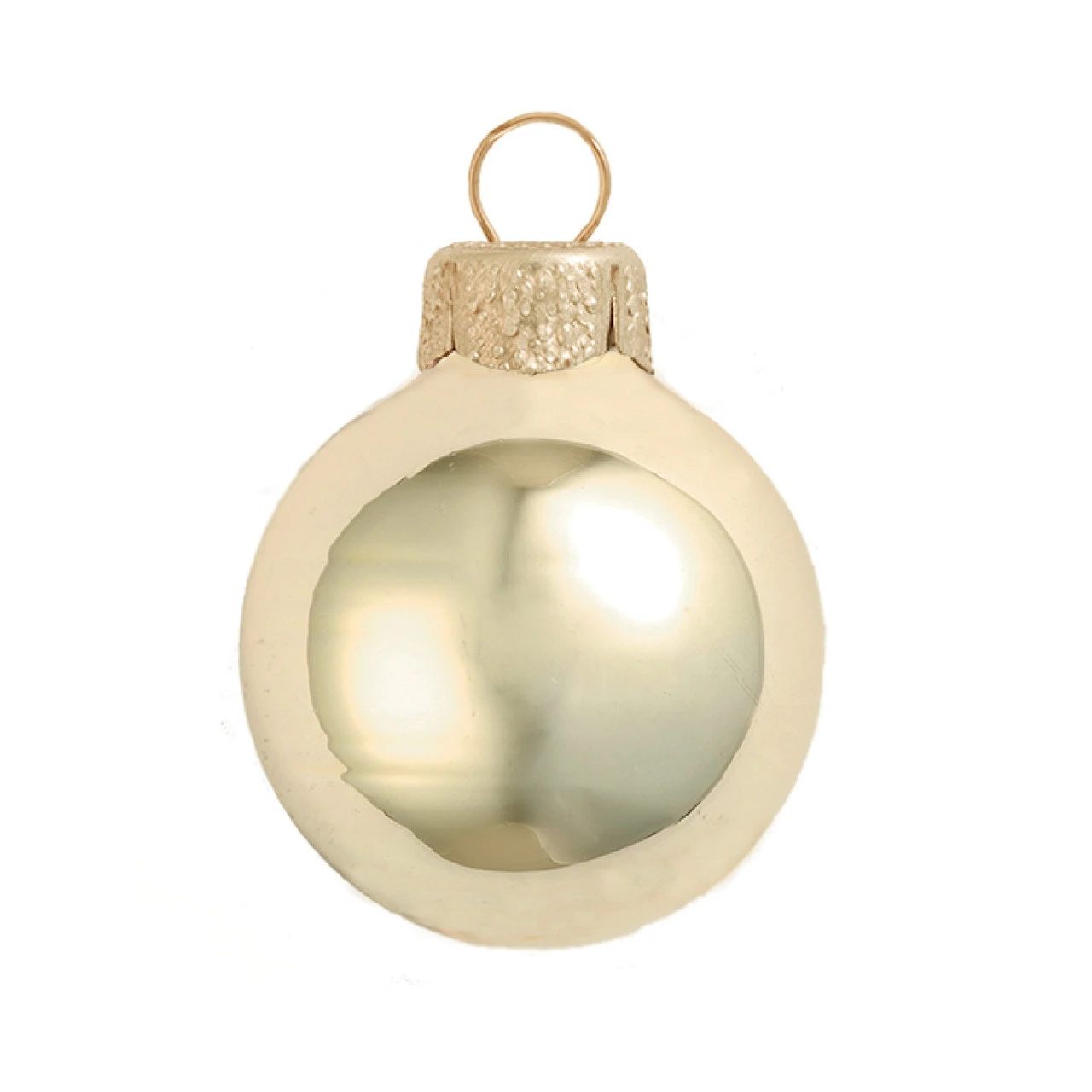 4ct Champagne Gold Glass Shiny Christmas Ball Ornaments 4.75" (120mm) 3 4ct Champagne Gold Glass Shiny Christmas Ball Ornaments 4.75" (120mm)