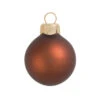 28ct Chocolate Brown Glass Matte Finish Christmas Ball Ornaments 2" (50mm) -Optimal Christmas Shop dwhi 27782 01 95075.1667684724