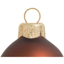28ct Chocolate Brown Glass Matte Finish Christmas Ball Ornaments 2" (50mm) -Optimal Christmas Shop dwhi 27782 03 27153.1667684725