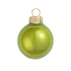 Pearl Green Kiwi Glass Ball Christmas Ornament 7" (180mm)