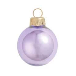 Pearl Lavender Purple Glass Ball Christmas Ornament 7" (180mm)