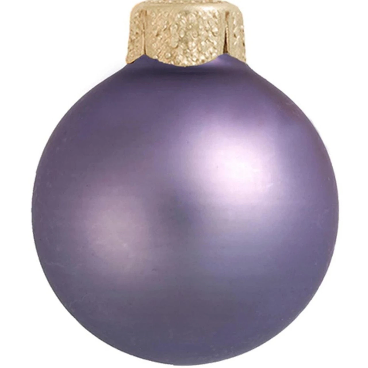 12ct Lilac Purple Matte Glass Christmas Ball Ornaments 2.75" (70mm) 4 12ct Lilac Purple Matte Glass Christmas Ball Ornaments 2.75" (70mm) - Image 2