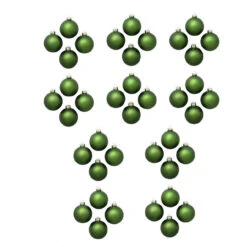 40ct Lime Green Glass Matte Finish Christmas Ball Ornaments 1.5" (40mm) -Optimal Christmas Shop dwhi 28091 2 79960.1667685161