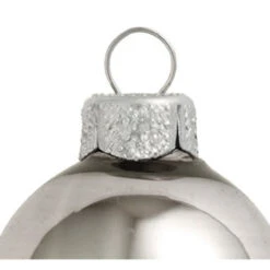 8ct Silver Smoke Shiny Glass Christmas Ball Ornaments 3.25" (80mm) -Optimal Christmas Shop dwhi 28474 03 30421.1667684625