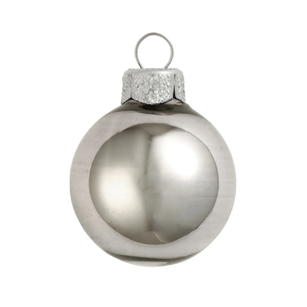 Shiny Silver Smoke Glass Ball Christmas Ornament 7" (180mm) 3 Shiny Silver Smoke Glass Ball Christmas Ornament 7" (180mm)
