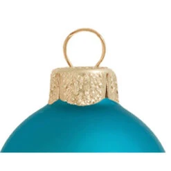 8ct Turquoise Blue Matte Glass Christmas Ball Ornaments 3.25" (70mm) -Optimal Christmas Shop dwhi 28484 03 77898.1667684626