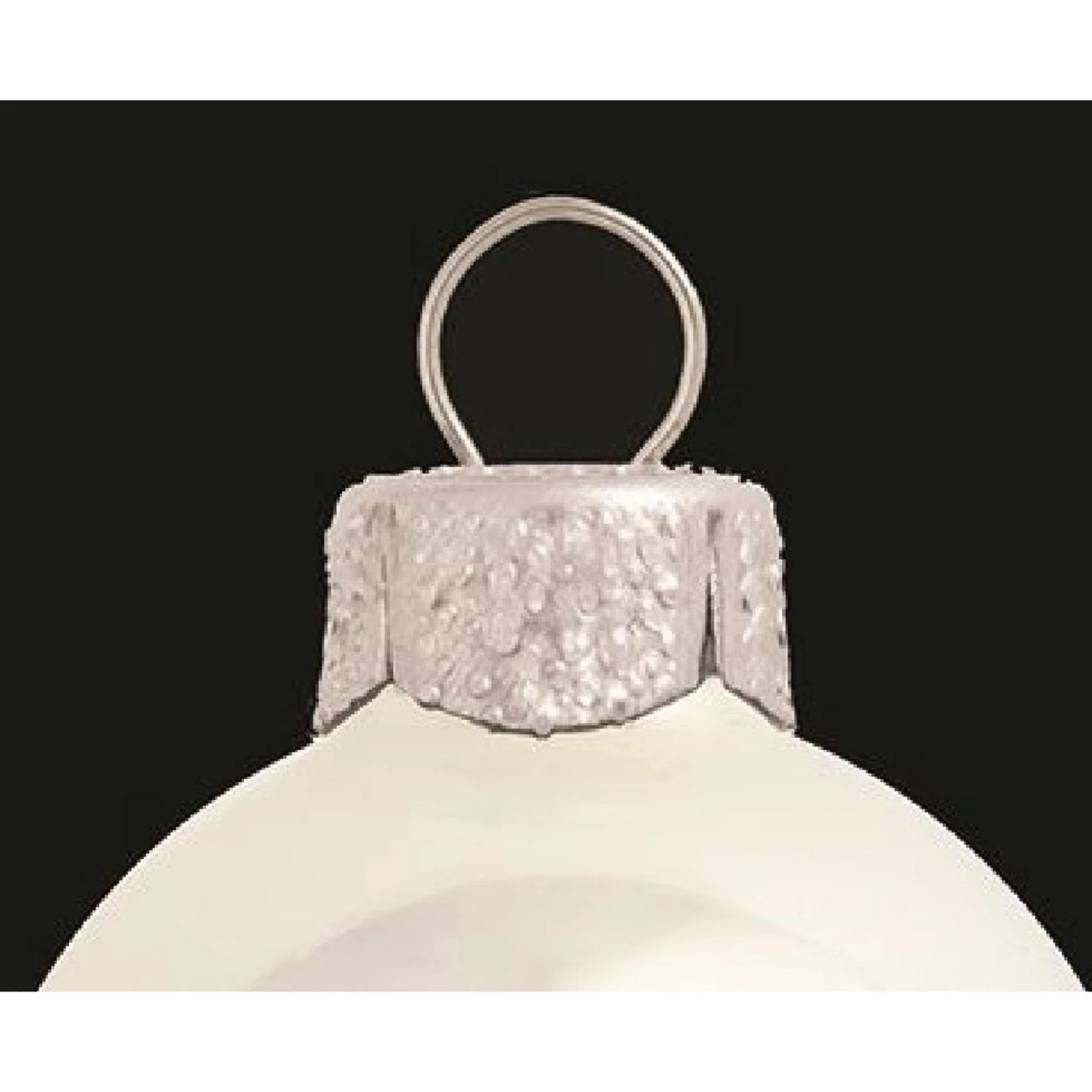 6ct Pearl White Polar Glass Ball Chistmas Ornaments 4" (100mm) 5 6ct Pearl White Polar Glass Ball Chistmas Ornaments 4" (100mm) - Image 3